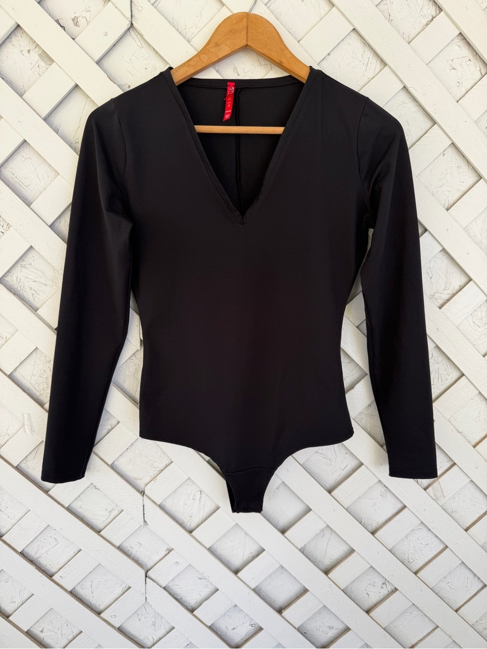 Spanx Suit Yourself Long Sleeve Thong Bodysuit Classic Black Size Medium